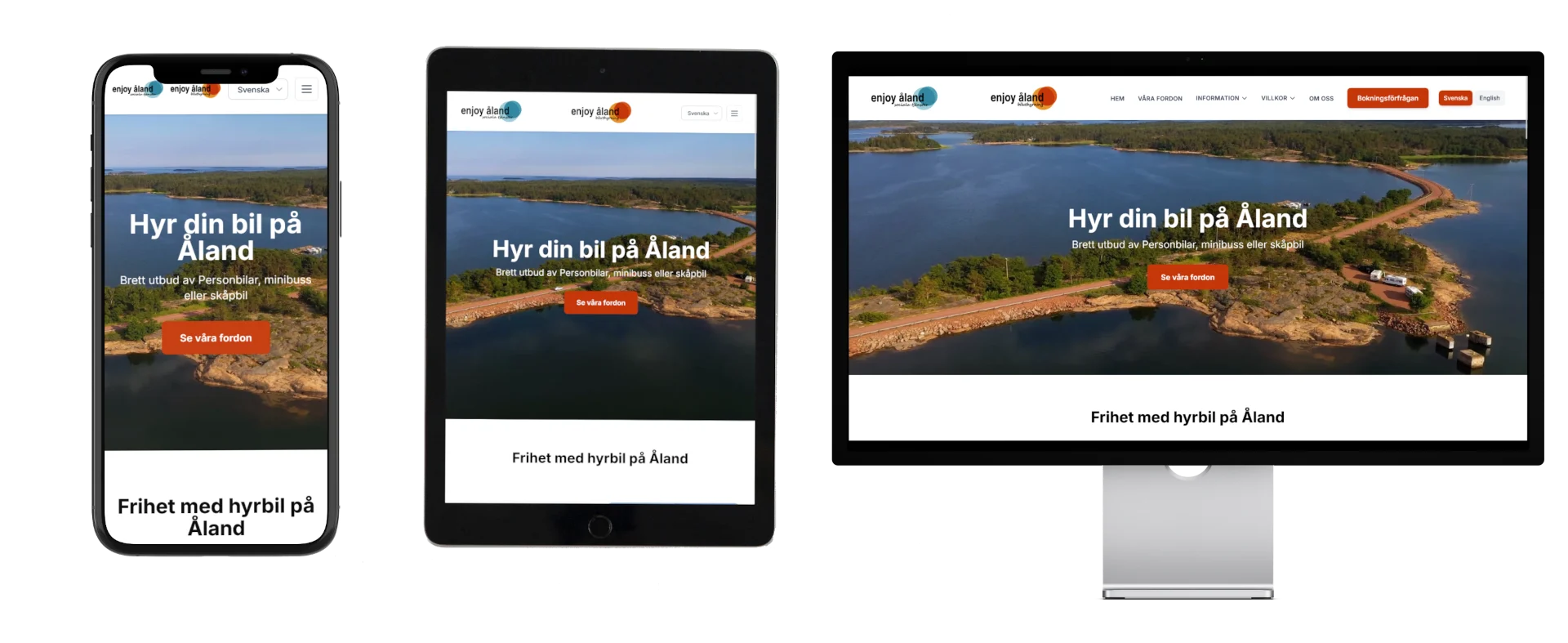 Skärmdump av Enjoy Åland